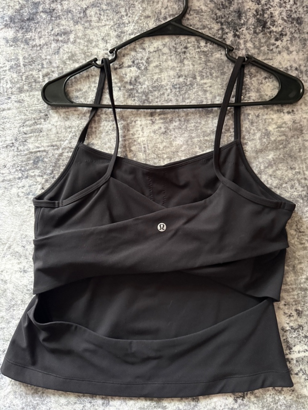lululemon athletica Black Strappy Layered Tank Top